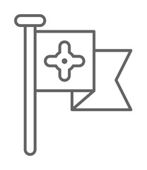 Medieval, banner icon. Element of medieval period icon. Thin line icon for website design and development, app development. Premium icon