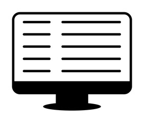 monitor, text icon. Element of harmful things icon for mobile concept and web apps. Detailed monitor, text icon can be used for web and mobile