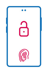 phone, security, touch, unlock icon. Element of mobile and smartphone icon for mobile concept and web apps. Detailed phone, security, touch, unlock icon can be used for web