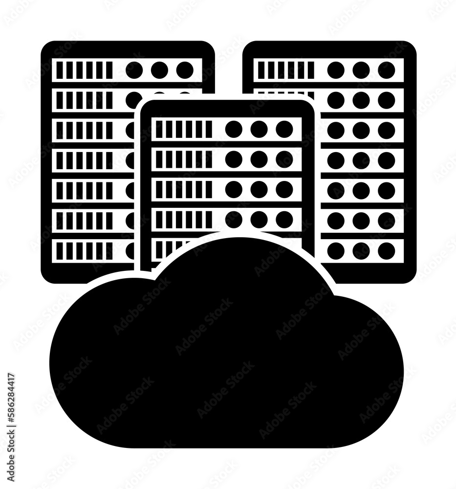 Poster cloud, data, equipment icon. element of network icon for mobile concept and web apps. detailed cloud