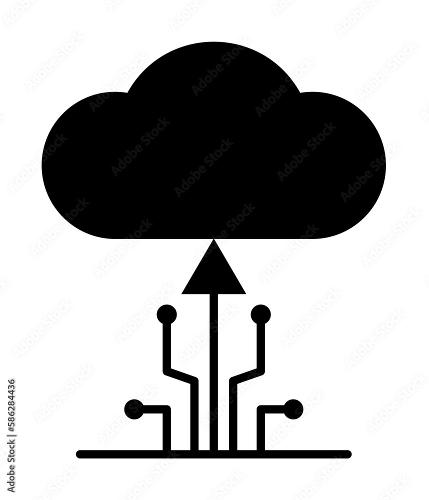 Aufkleber cloud, upload icon. element of network icon for mobile concept and web apps. detailed cloud, upload 
