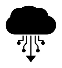 cloud, download icon. Element of network icon for mobile concept and web apps. Detailed cloud, download icon can be used for web and mobile