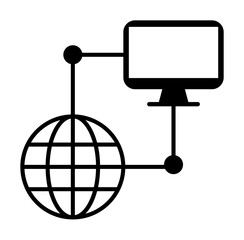 network, computer icon. Element of network icon for mobile concept and web apps. Detailed network, computer icon can be used for web and mobile