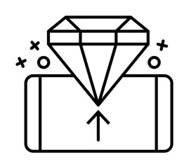 Luxury shopping smartphone diamond icon. Element of online shopping icon