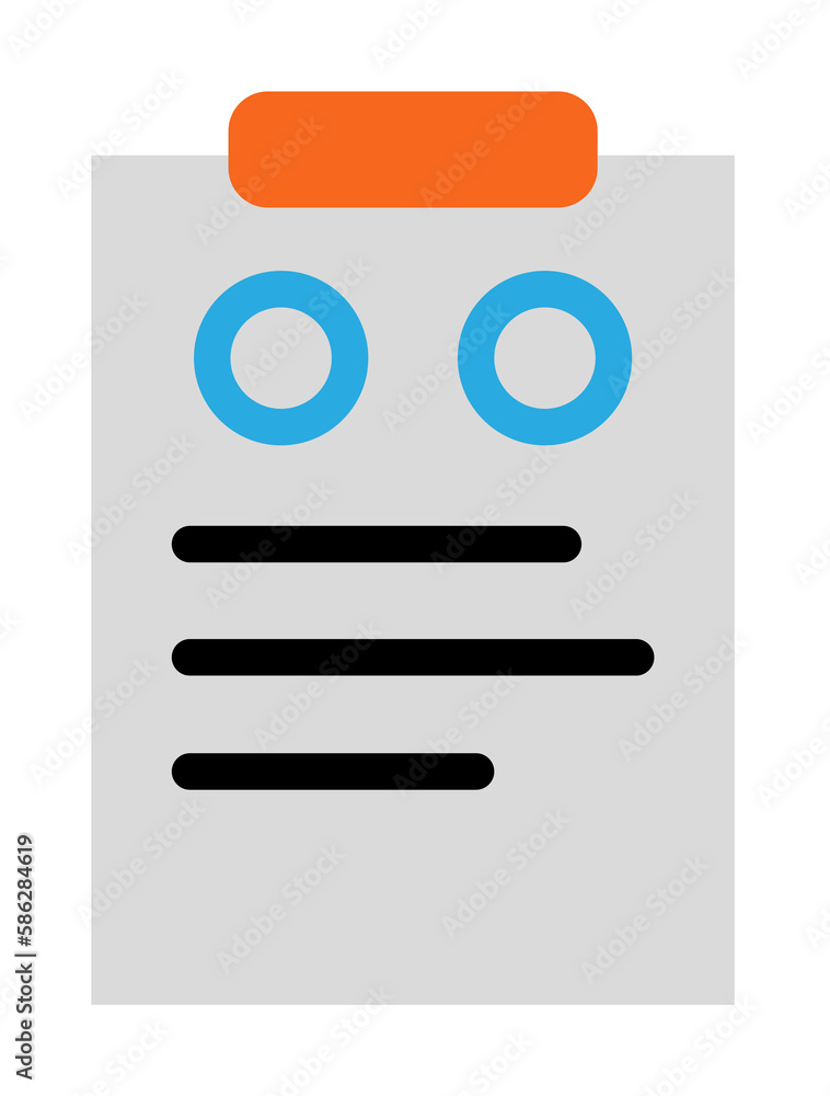 Poster medical report illustration. element of optometry icon for mobile concept and web apps. colored medi