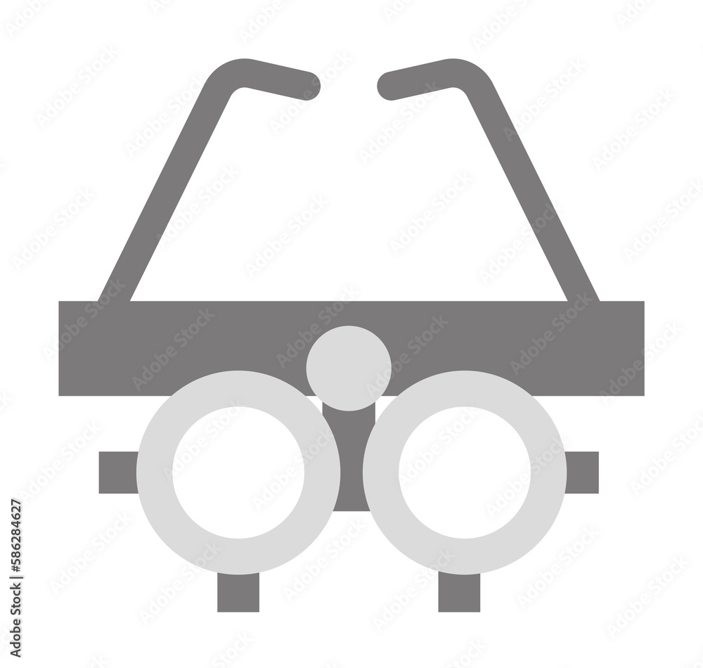 Poster testing glasses illustration. element of optometry icon for mobile concept and web apps. colored tes