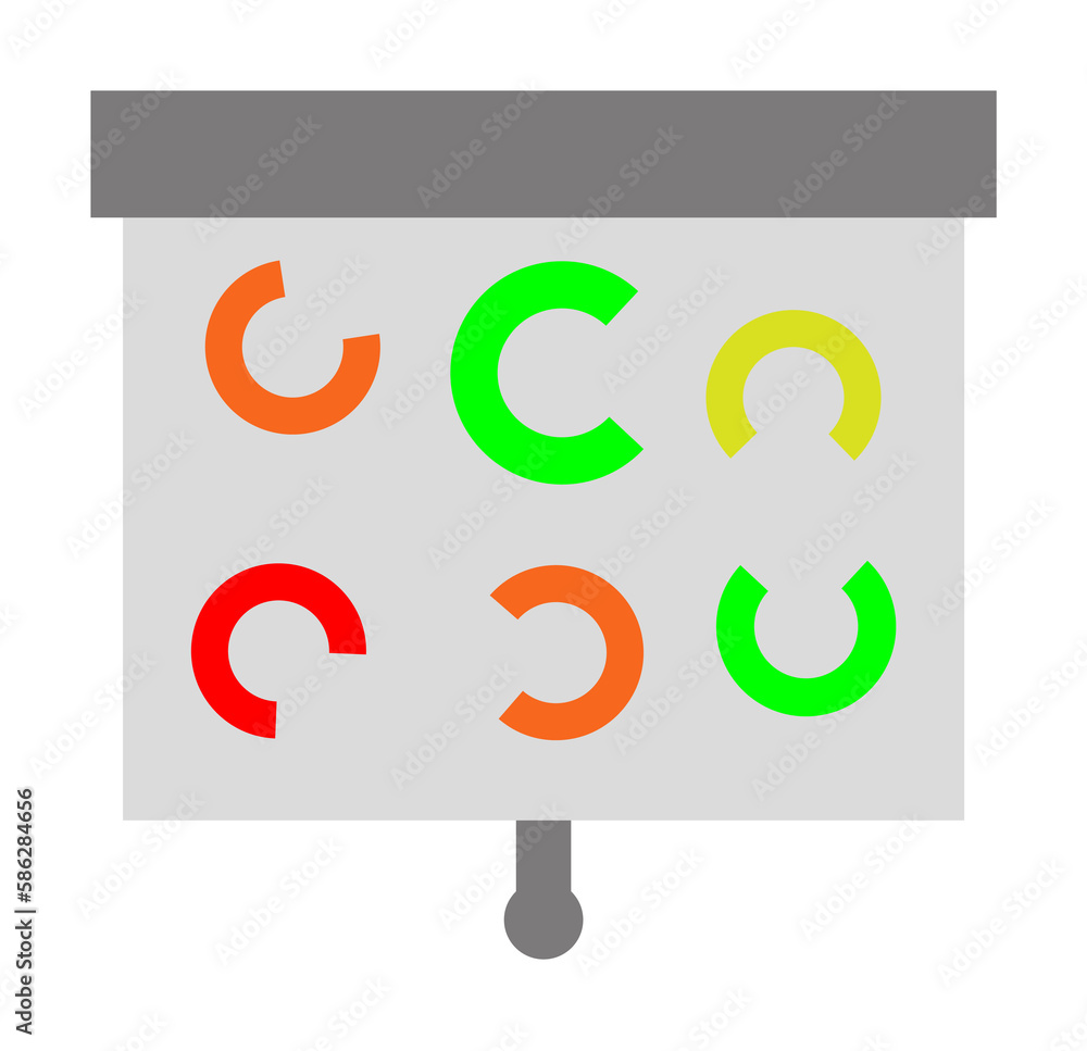 Poster optometry illustration. element of optometry icon for mobile concept and web apps. colored optometry
