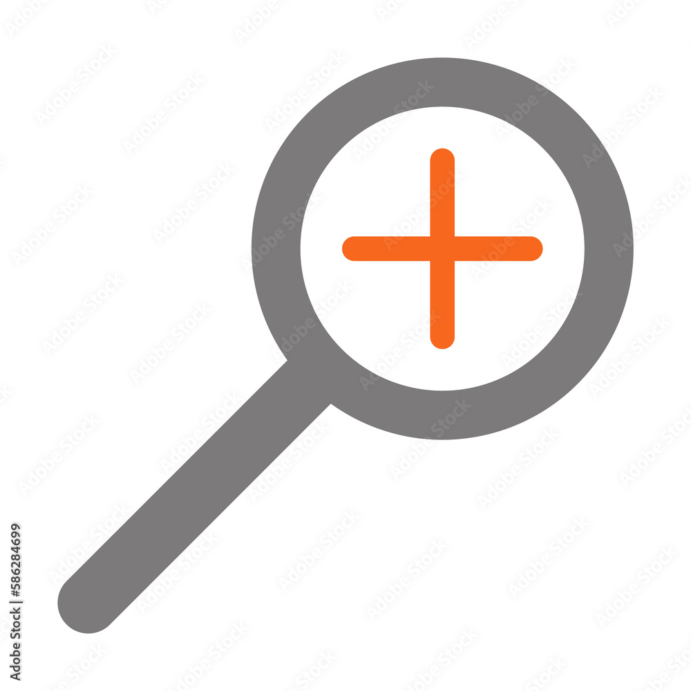 Poster plus illustration. element of optometry icon for mobile concept and web apps. colored plus illustrat