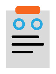 medical report illustration. Element of optometry icon for mobile concept and web apps. Colored medical report illustration can be used for web and mobile