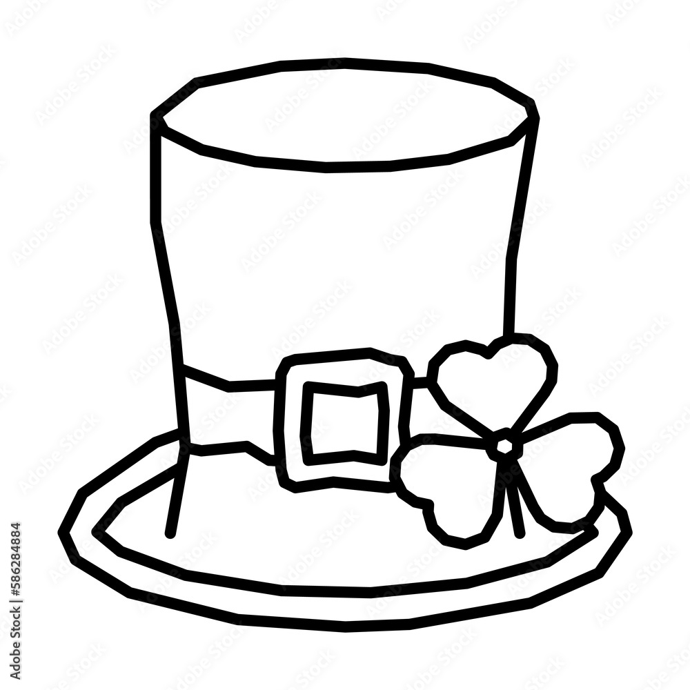 Poster clover, cylinder icon. simple line, outline elements of patrick's day icons for ui and ux, website o