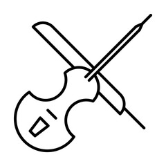Patrick day, fiddle, instrument, music, musical, orchestra, string, violin icon. Element of Patrick day for mobile concept and web apps illustration. Thin line icon