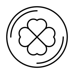 Patrick day, clover, medal, leaf, shamrock, luck icon. Element of Patrick day for mobile concept and web apps illustration. Thin line icon for website design and development