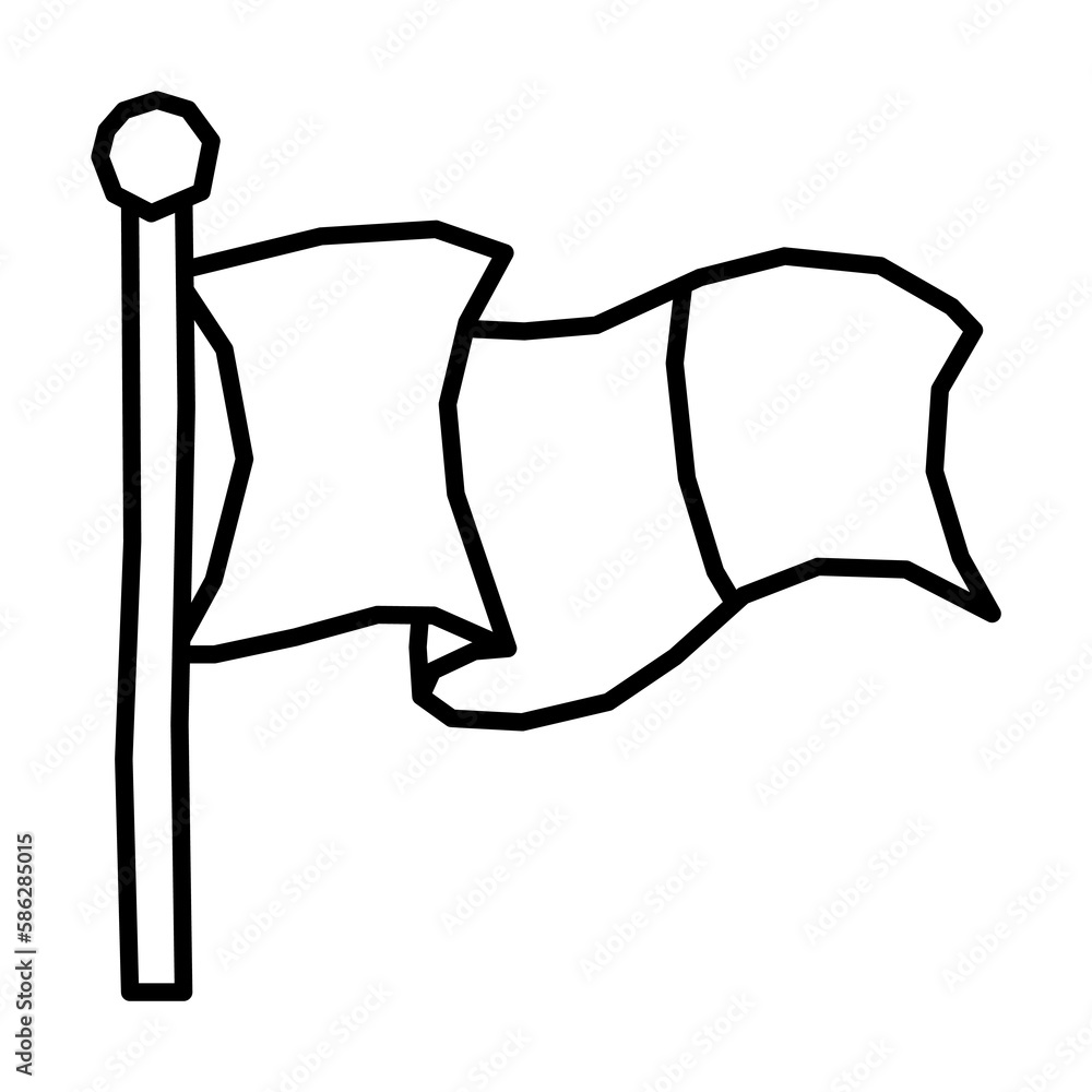 Poster flag icon. simple line, outline elements of patrick's day icons for ui and ux, website or mobile app