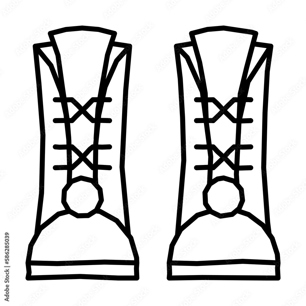 Poster boots icon. simple line, outline elements of patrick's day icons for ui and ux, website or mobile ap