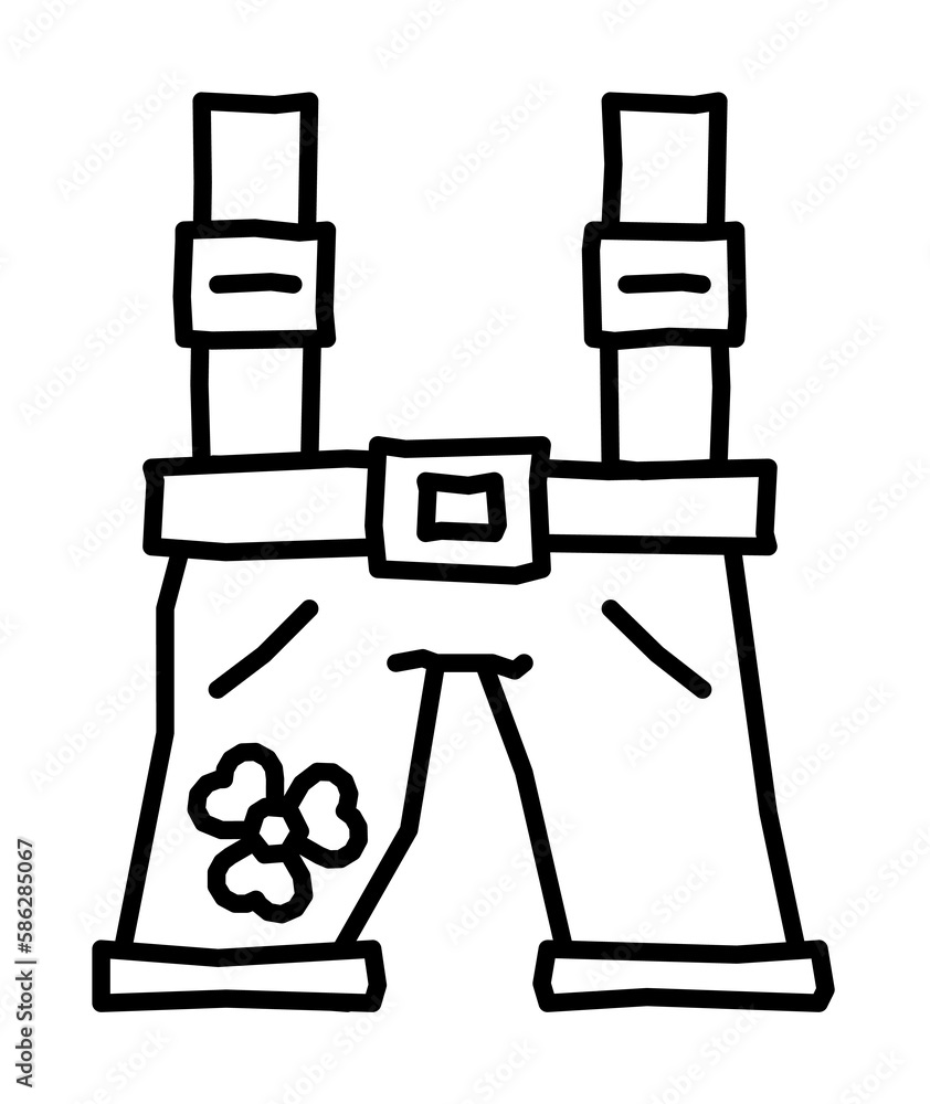 Poster trousers icon. simple line, outline elements of patrick's day icons for ui and ux, website or mobile