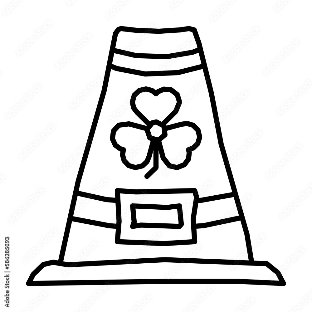 Poster clover, hat icon. simple line, outline elements of patrick's day icons for ui and ux, website or mob