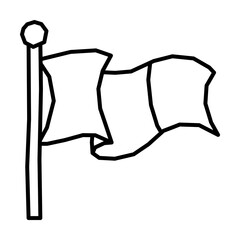 Flag icon. Simple line, outline elements of Patrick's day icons for ui and ux, website or mobile application