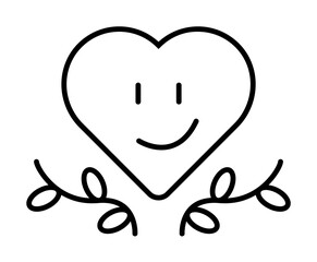 Heart love olive icon. Element of peace day icon