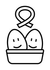 Eggs peace love cure smile icon. Element of peace day icon