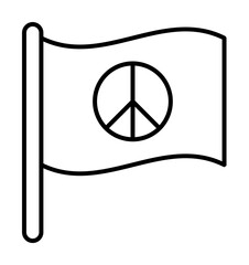 Flag peace symbol icon. Element of peace day icon