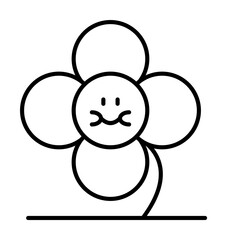 Sun flower smile icon. Element of peace day icon