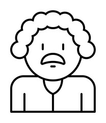 Old man icon. Element of peace day icon