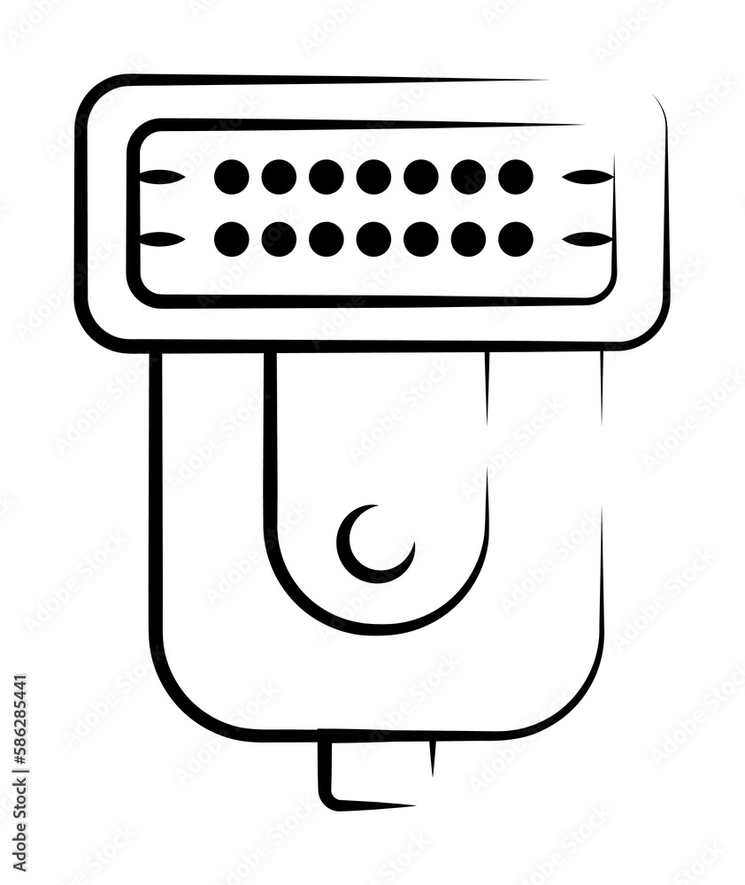 Aufkleber flash for camera outine logo style icon. element of photo icon for mobile concept and web apps. outl
