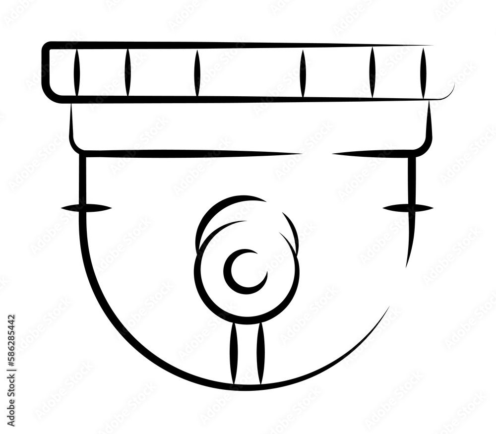Poster surveillance camera outine logo style icon. element of photo icon for mobile concept and web apps. o