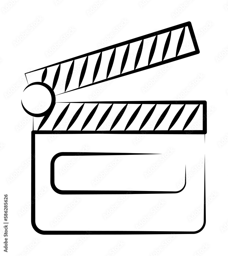 Aufkleber director's cracker outine logo style icon. element of photo icon for mobile concept and web apps. ou