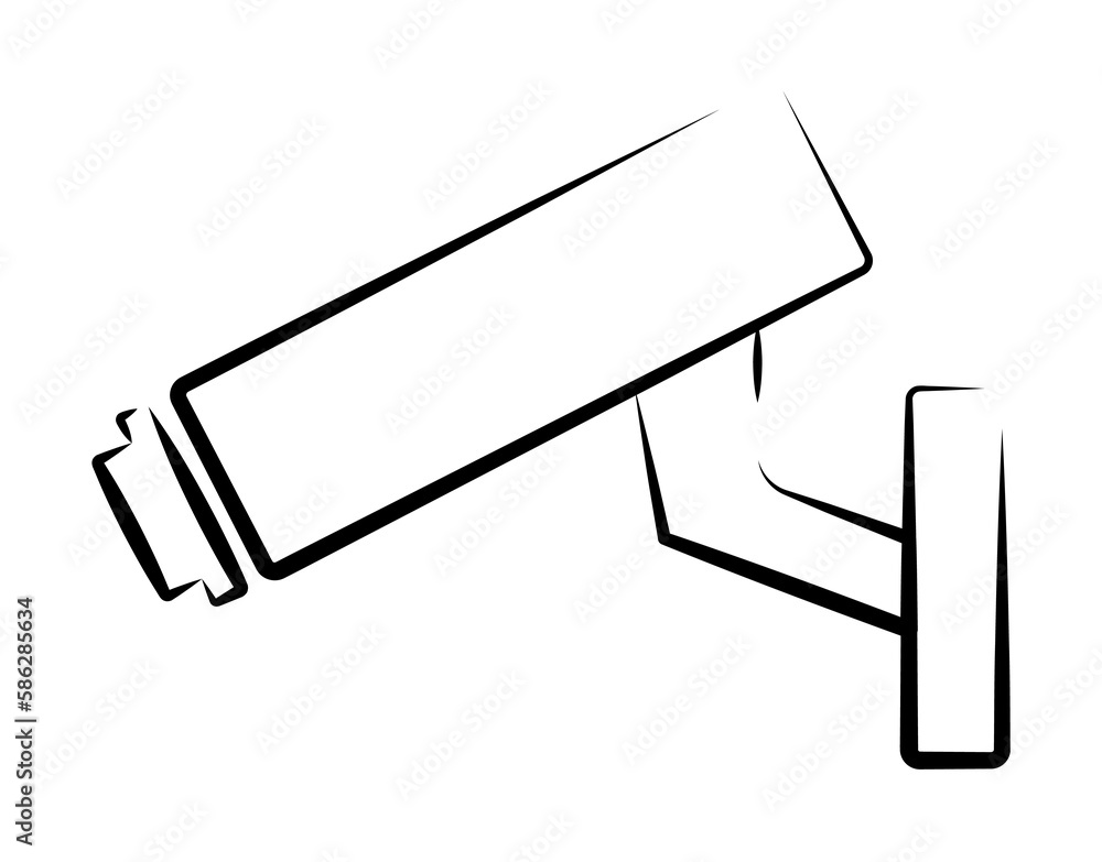 Poster surveillance camera outine logo style icon. element of photo icon for mobile concept and web apps. o