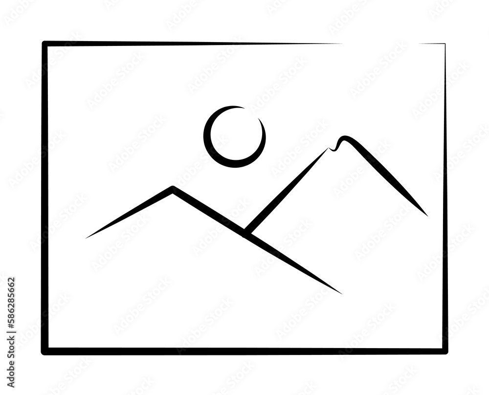 Poster background sign outine logo style icon. element of photo icon for mobile concept and web apps. outli