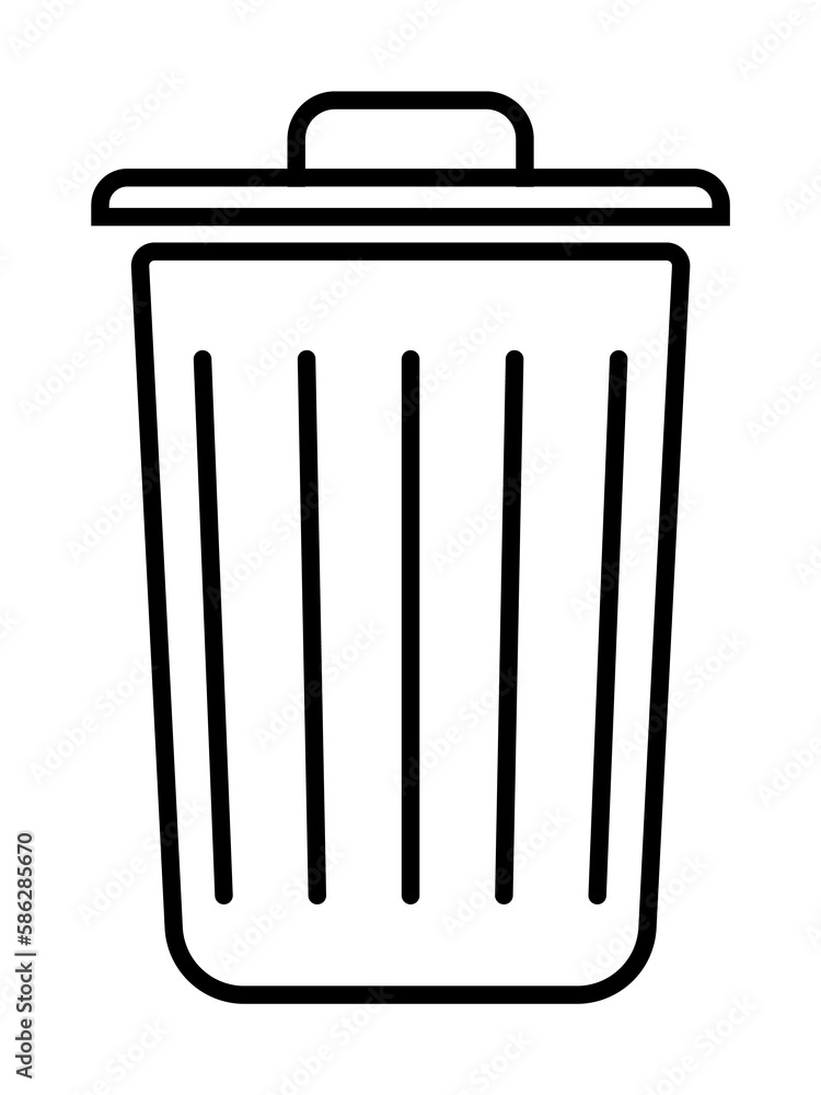 Poster bin outine logo style icon. element of photo icon for mobile concept and web apps. outline bin icon 