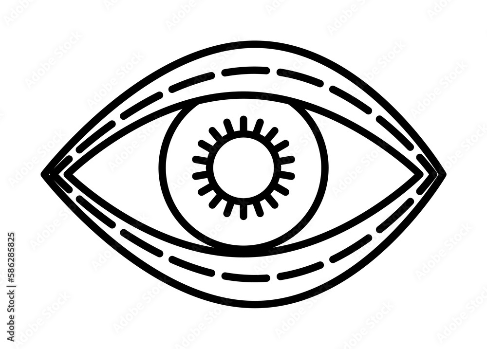 Poster blepharoplasty icon. element of plastic surgery icon for mobile concept and web apps. thin line blep