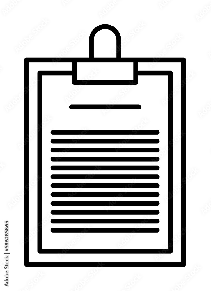 Poster clipboard icon. element of plastic surgery icon for mobile concept and web apps. thin line clipboard