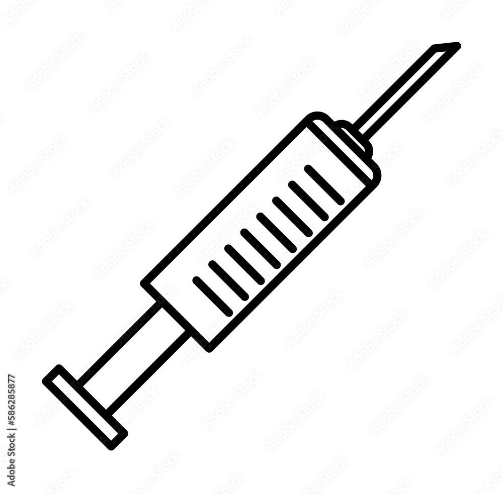 Poster injection icon. element of plastic surgery icon for mobile concept and web apps. thin line injection