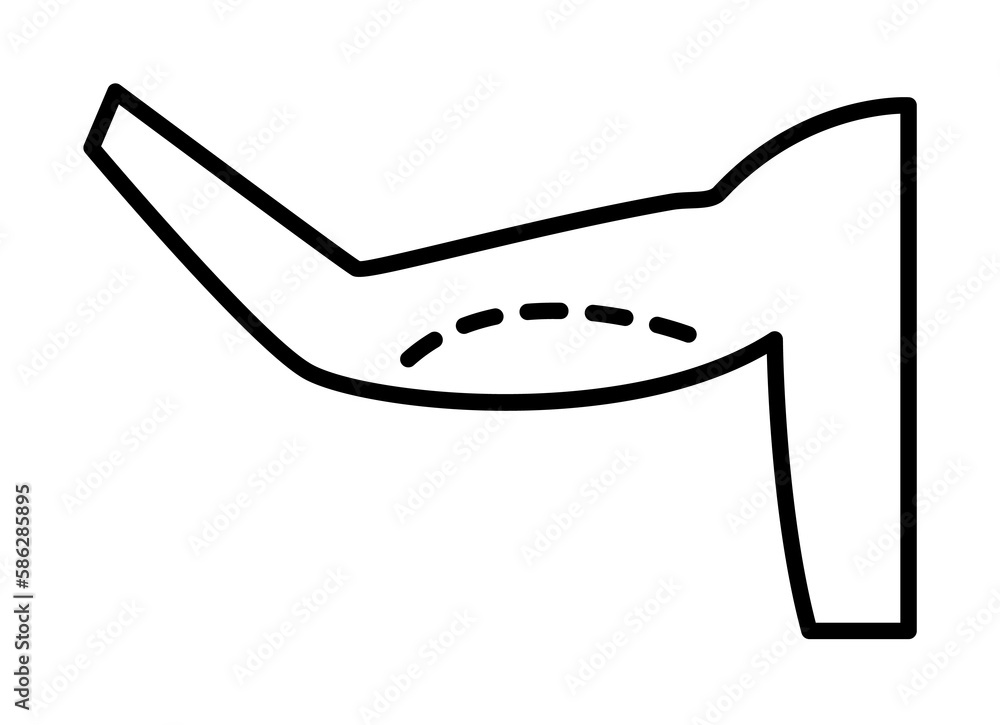 Poster arm biceps icon. element of plastic surgery icon for mobile concept and web apps. thin line arm bice