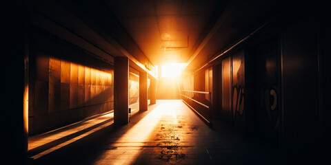 Apocalyptic Hallway Sunset  1