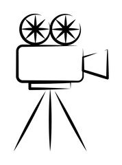 film projector outine logo style icon. Element of photo icon for mobile concept and web apps. Outline film projector icon can be used for web and mobile