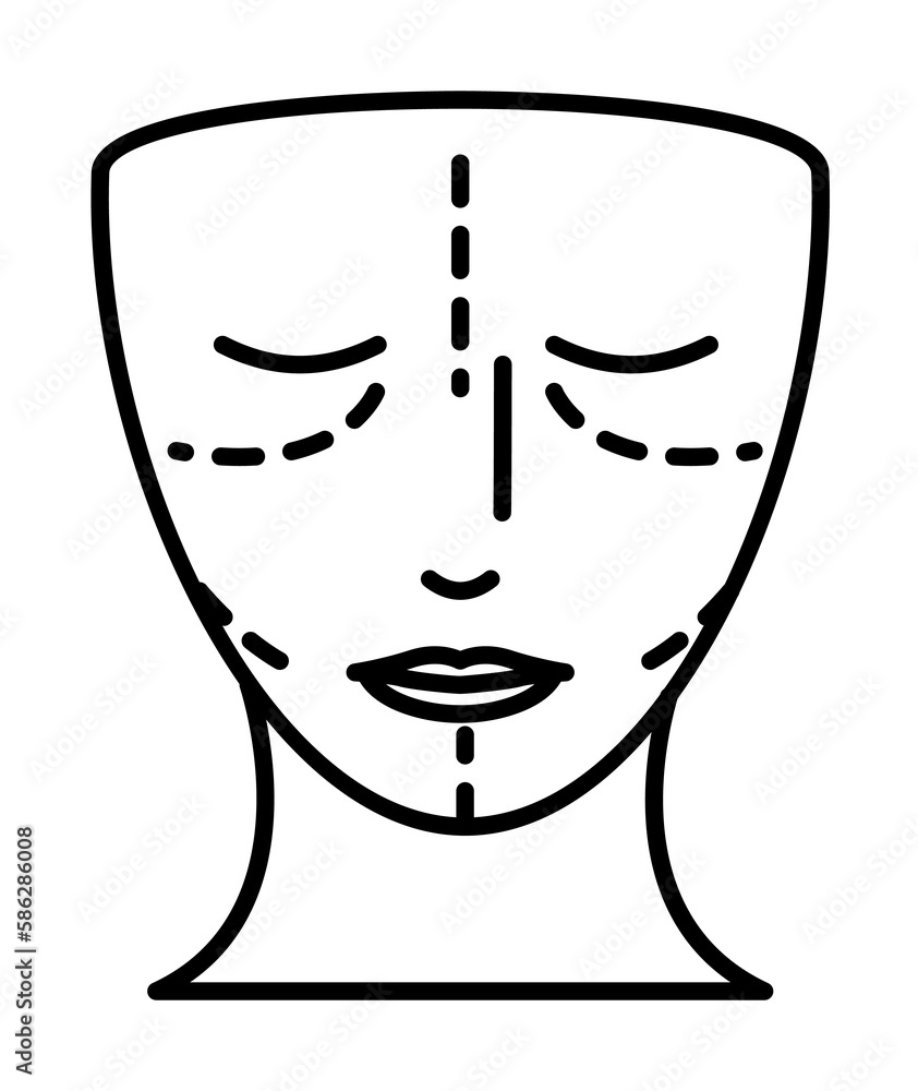 Poster plastic icon. element of plastic surgery icon for mobile concept and web apps. thin line plastic ico