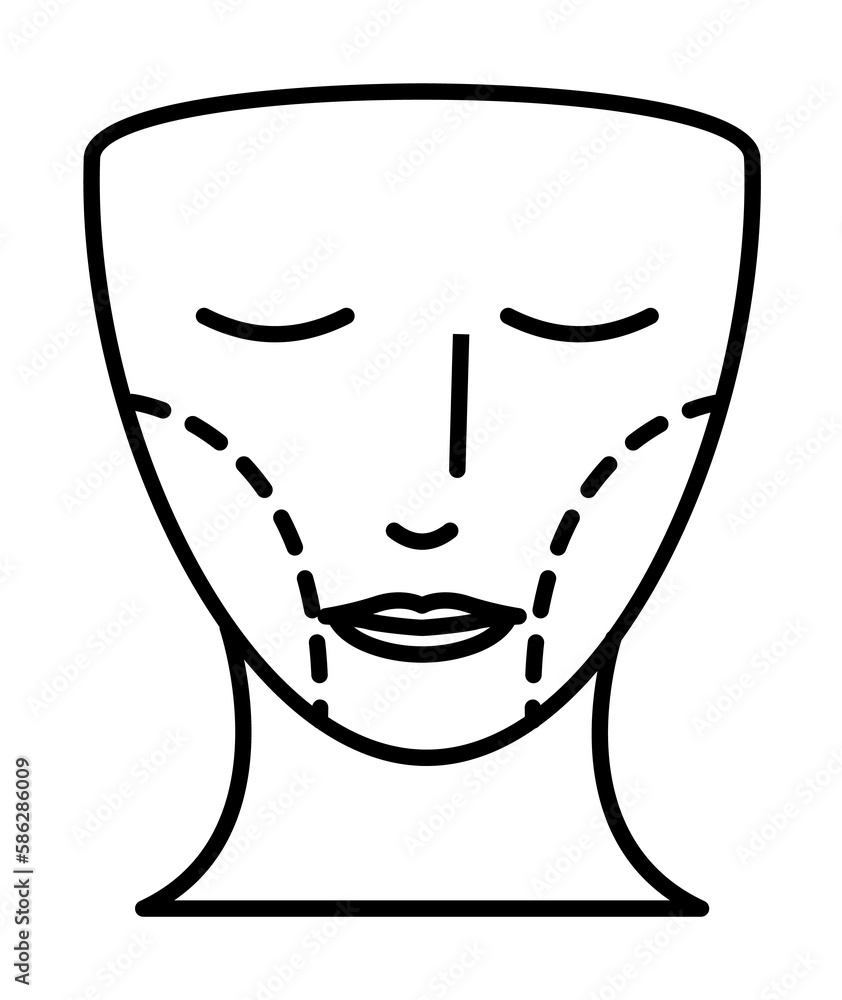 Poster plastic icon. element of plastic surgery icon for mobile concept and web apps. thin line plastic ico
