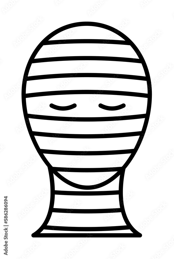Poster bandaged icon. element of plastic surgery icon for mobile concept and web apps. thin line bandaged i