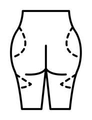 buttocks plastic icon. Element of plastic surgery icon for mobile concept and web apps. Thin line buttocks plastic icon can be used for web and mobile