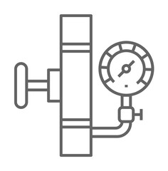 Plumber, gauge icon. Element of plumber icon. Thin line icon for website design and development, app development. Premium icon