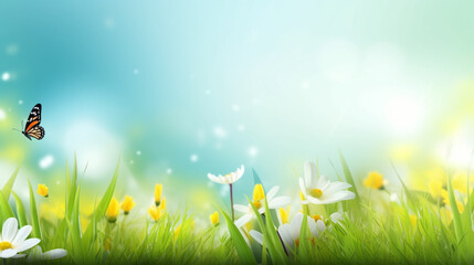 Fototapeta na wymiar abstract spring background or summer background Generative AI