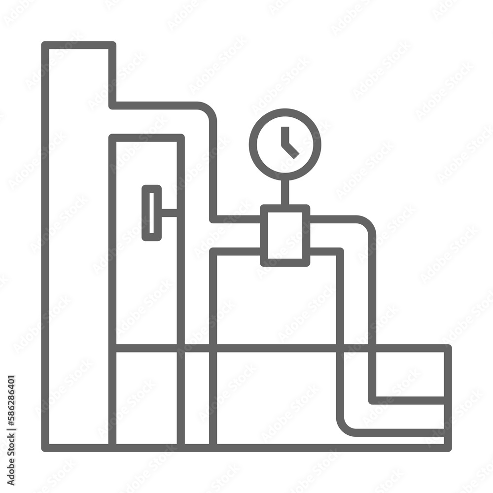 Poster plumber, pressure icon. element of plumber icon. thin line icon for website design and development, 
