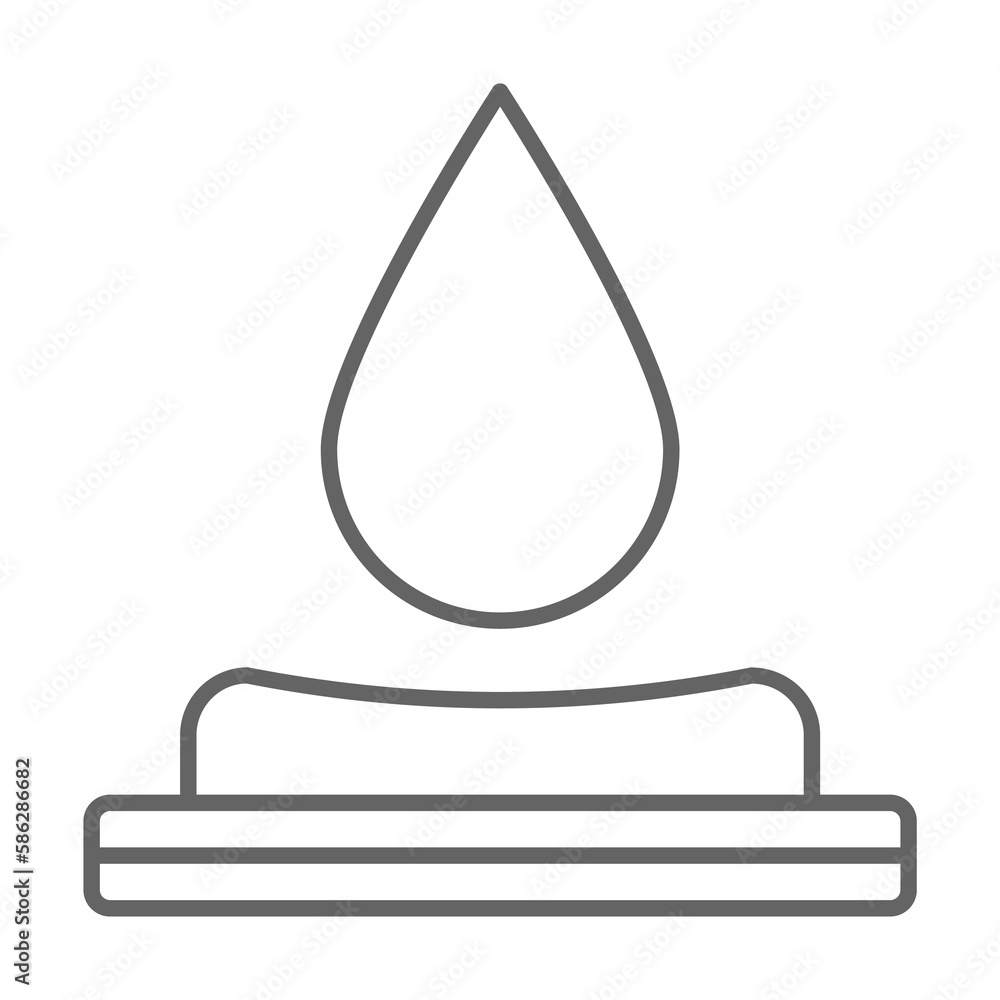 Aufkleber plumber, water sensor icon. element of plumber icon. thin line icon for website design and developme