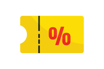 Coupon icon illustration. icon related to shopping. Flat icon style. Simple vector design editable. File EPS, SVG, PNG Transparent.