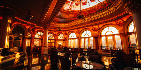 Interior of the hotel and casino