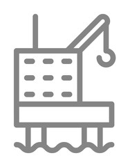 Platform oil line icon. Element of pollution icon
