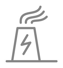 Power plant, pollution, nuclear line icon. Element of pollution icon